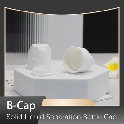 Innovation compostable plastic  Solid-liquid separation Press Shake Nutrient Lid For Vitamin Drink Packaging